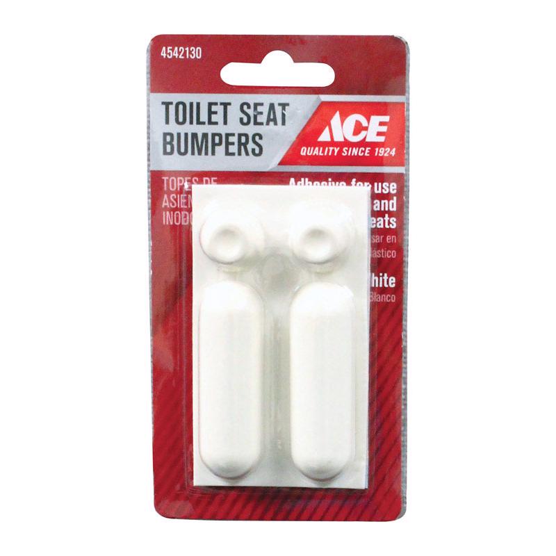 KEENEY HOLDINGS LLC, Ace White Plastic Adjustable Adhesive Toilet Seat Bumper