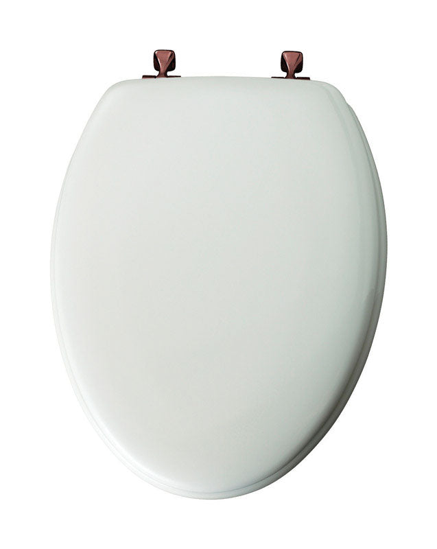 BEMIS MANUFACTURING CO, Bemis Elongated White Molded Wood Toilet Seat