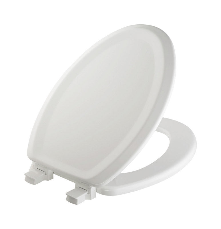 BEMIS MANUFACTURING CO, Bemis Elongated White Molded Wood Toilet Seat