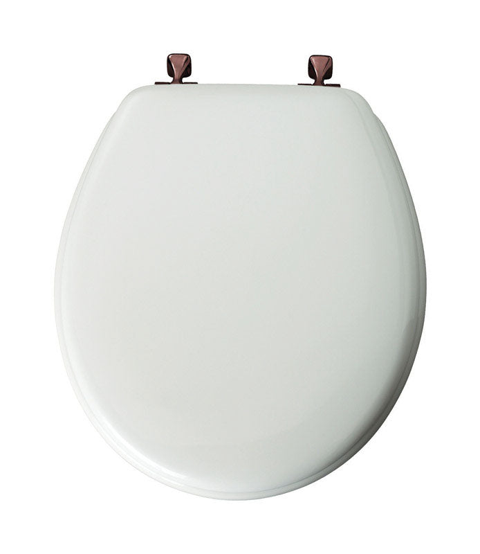 BEMIS MANUFACTURING CO, Bemis Round White Molded Wood Toilet Seat