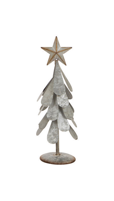 ACE TRADING - JETLINK 1, Celebrations  Christmas Tree Small  Tabletop Decoration  Silver  Galvanized  1 pk (Pack of 8)