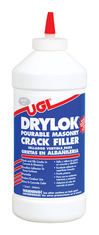 Drylok, Drylok Gray Latex 40 g/L VOC Indoor/Outdoor Masonry Crack Filler 1 qt.