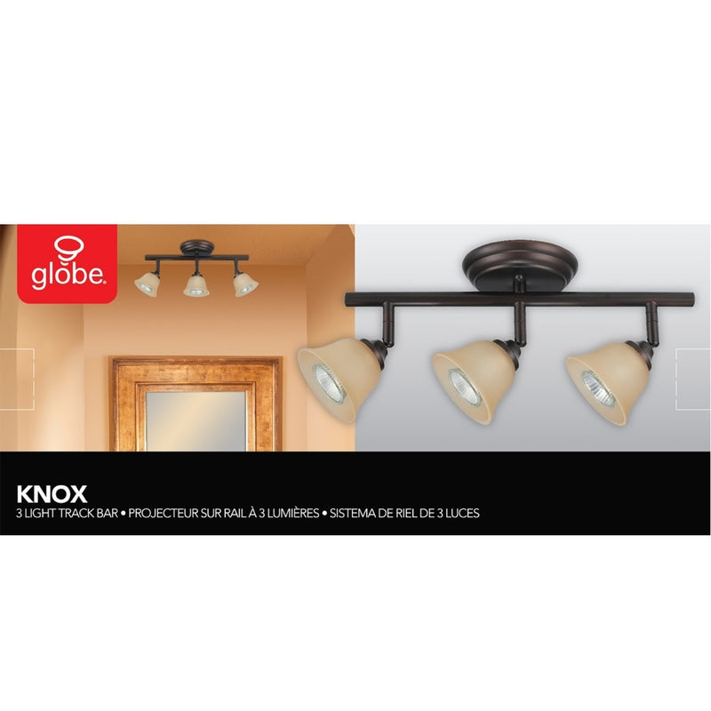 GLOBE ELECTRIC COMPANY USA INC, Globe  Oil Rubbed Bronze  Black  3 lights Track Light Kit