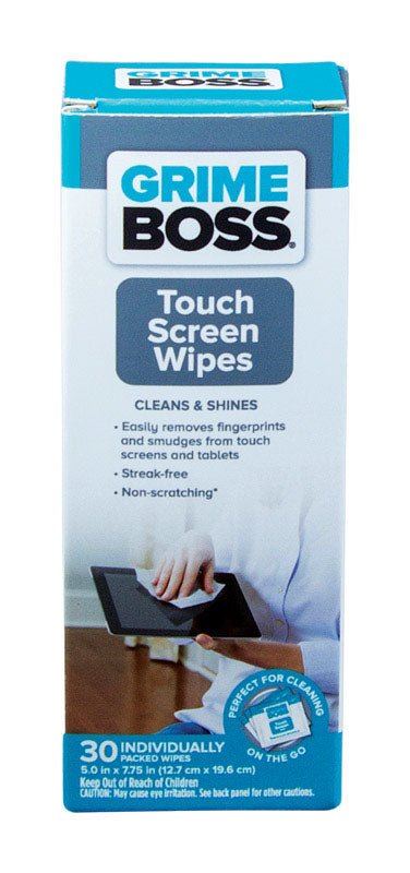 NICE PAK PRODUCTS INC, Grime Boss  Fiber Blend  Cleaning Wipes  7.75 in. W x 5 in. L 30 pk