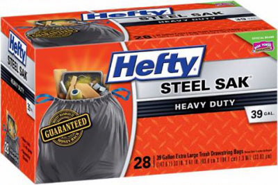 REYNOLDS CONSUMER PRODUCTS INC, Hefty Tear Resistant Heavy Duty Trash Bags 39 gal. (Pack of 28)