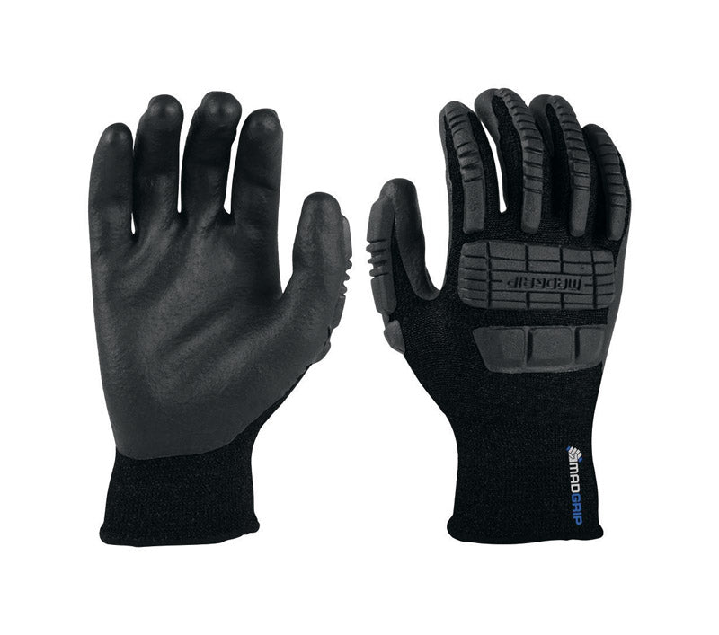 GORDINI USA INC, MadGrip Thunderdome Nylon Thermal Black Lined Non-Slip Grip Insulated Impact Gloves Medium