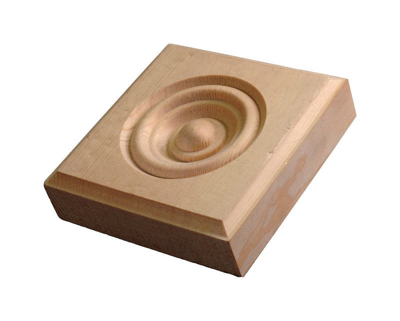 ALEXANDRIA MOULDING INC, ROSETTE 3.5" PINE RTB35 (Pack of 12)