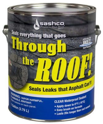 SASHCO INC (SEALANTS), Sashco Through The Roof Clear Elastomeric Roof Sealant 1 gal (Pack of 2).