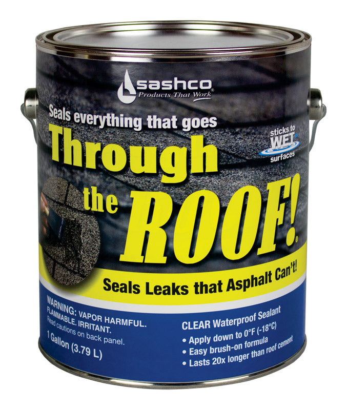 SASHCO INC (SEALANTS), Sashco Through The Roof Clear Elastomeric Roof Sealant 1 gal (Pack of 2).