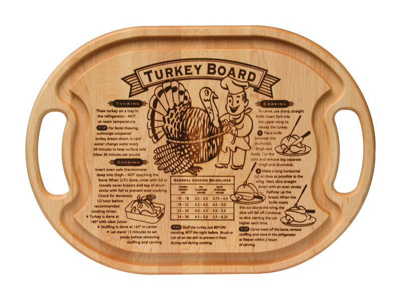 SNOW RIVER WOOD PRODUCTS, Snow River  15 in. W x 21 in. L Natural  Natural  Maple  Turkey Carving Board