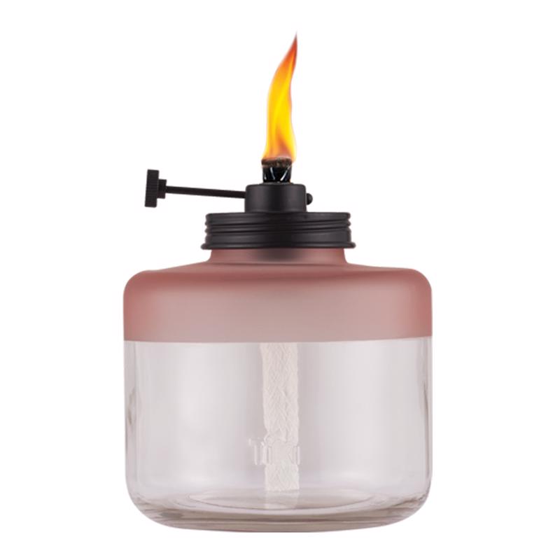 TIKI, TIKI Adjustable Flame Pink Glass 6.5 in. Tabletop Torch 1 pc (Pack of 6)