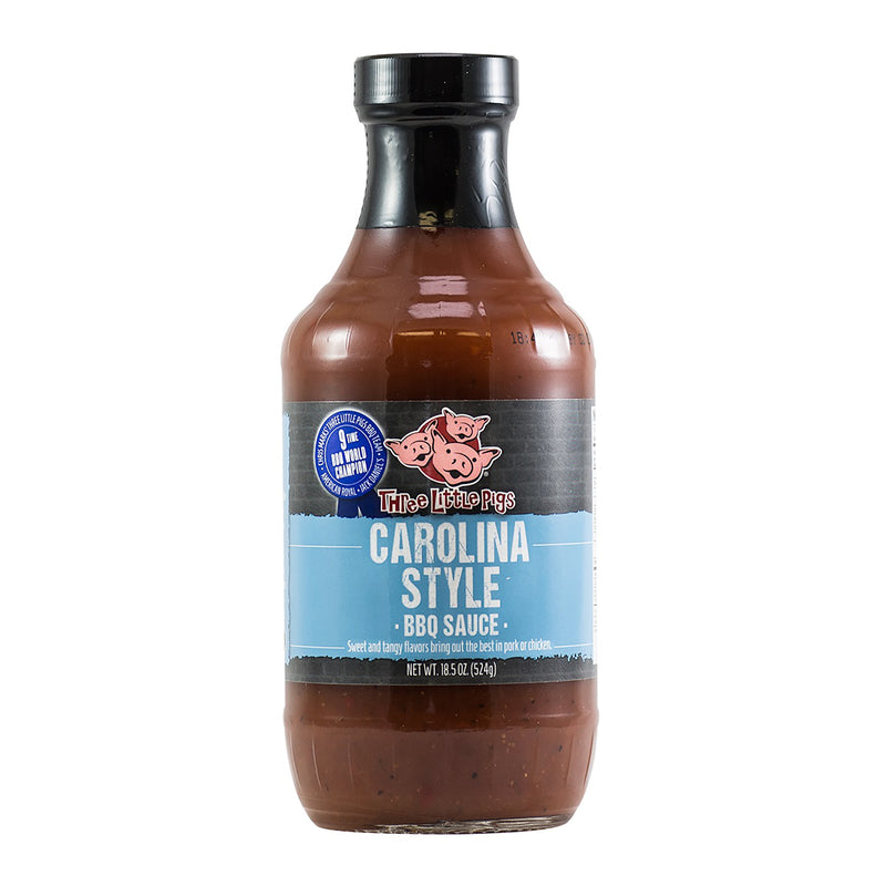 OLD WORLD SPICES & SEASONINGS INC, Three Little Pigs Carolina Style BBQ Sauce 18.5 oz (Pack of 12)