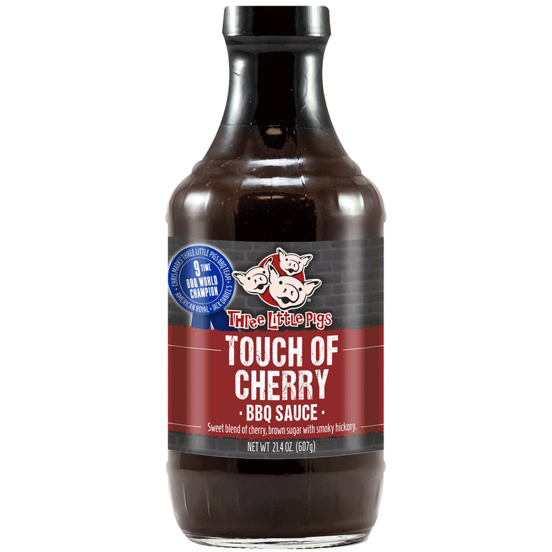 OLD WORLD SPICES & SEASONINGS INC, Three Little Pigs Touch of Cherry BBQ Sauce 21.4 oz