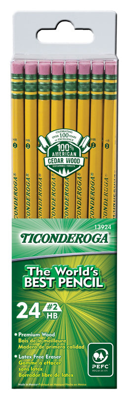 DIXON TICONDEROGA COMPANY, Ticonderoga Black Pencil/Pen Grip 24 pk