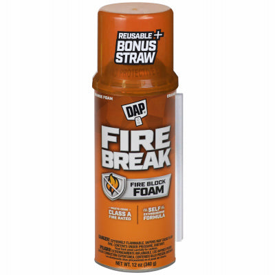 DAP PRODUCTS INC, Touch 'n Foam Fire Break Orange Polyurethane Foam Sealant 12 oz