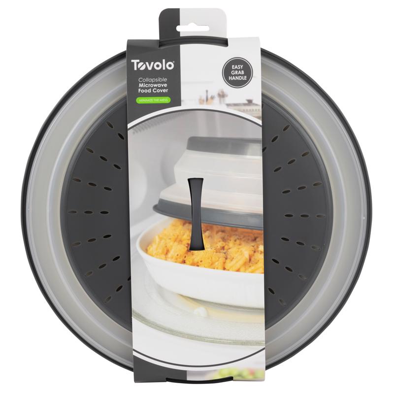 SDD HOLDINGS LLC, Tovolo Gray/White Plastic Microwave Collapsible Food Cover