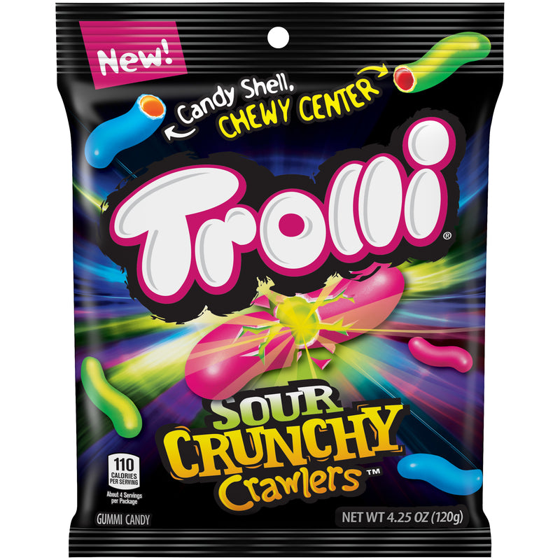 FERRARA CANDY CO, Trolli Crunchy Crawlers Sour Candy 4.25 oz (Pack of 12)