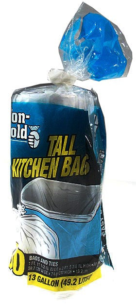 Tuffsak, Tuffsak 1372521 13 Gallon Iron-HoldÂ® Tall Kitchen Bags 30 Count (Pack of 12)